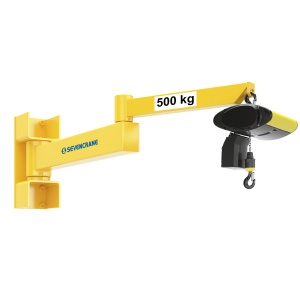 Wall mounted articulated jib crane