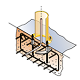 Foundation with SEVENCRANE ideal anchors