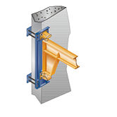 On reinforced concrete supports using brackets