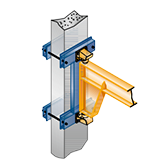 On steel supports using weld-on plates
