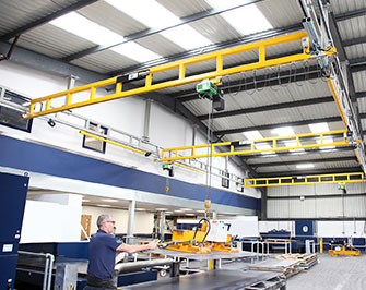 CEILING-MOUNTED WORKSTATION BRIDGE CRANES