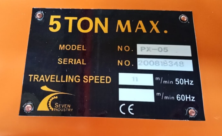 Paranco elettrico a catena Malta 10t e 5t con custodia per transazioni con carrello