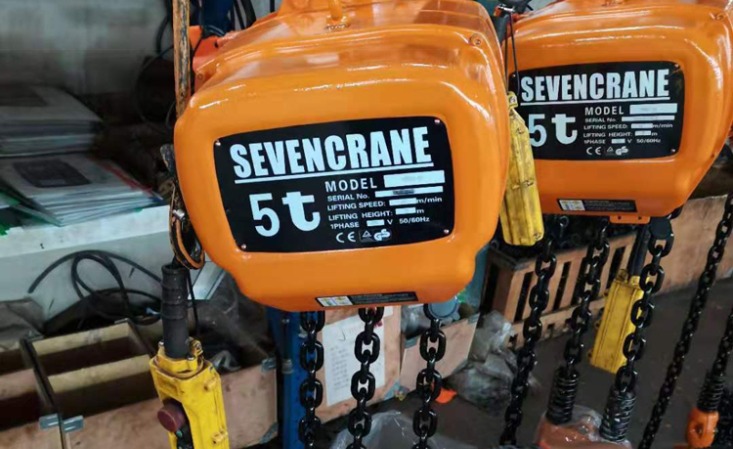 Il paranco elettrico a catena da 5 tonnellate con carrello è stato spedito in Guyana