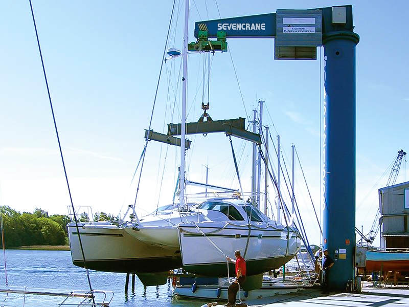 Jib crane at port