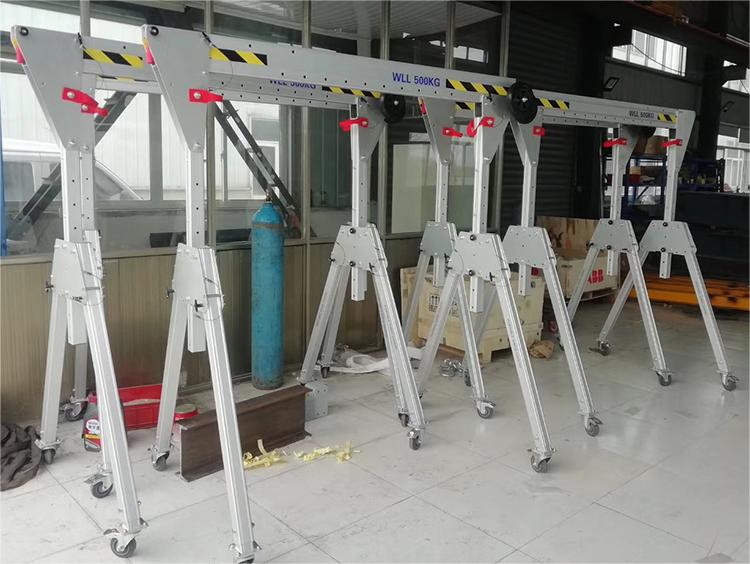 1 Ton Foldable Mini Mobile Aluminum Gantry Crane