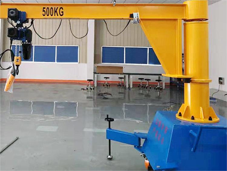 500 kg 1 ton Portable Jib Crane on Wheels for Sale