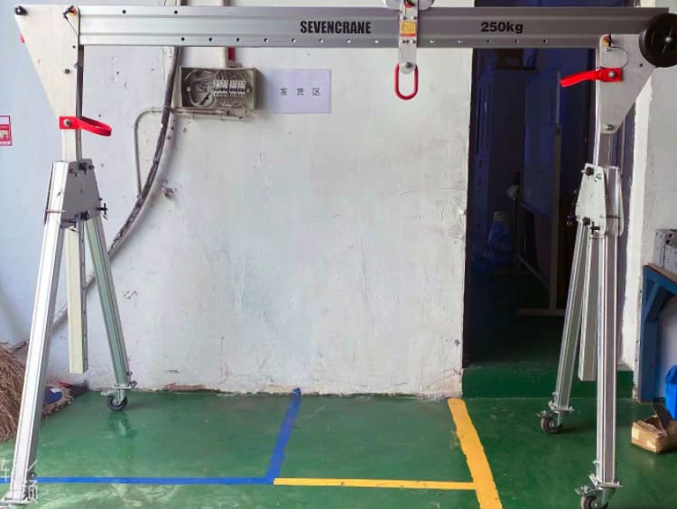 Caso di transazione con gru a cavalletto in alluminio portatile di Singapore