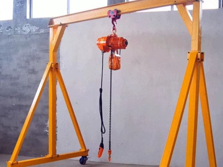 Gru a portale portatile in acciaio per impieghi leggeri da fabbrica a basso prezzo