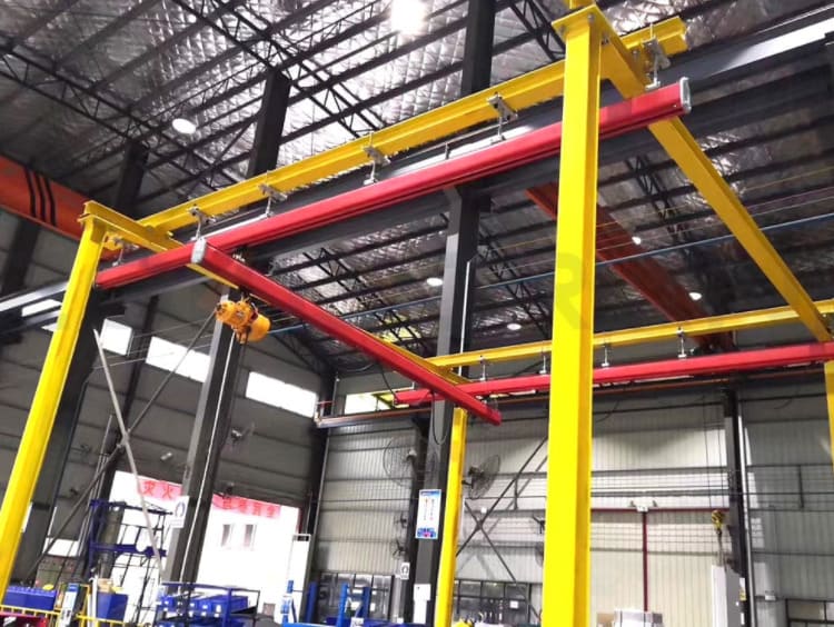 Det grundlæggende udstyr Alu-Track Workstation Bridge Crane til materialehåndtering